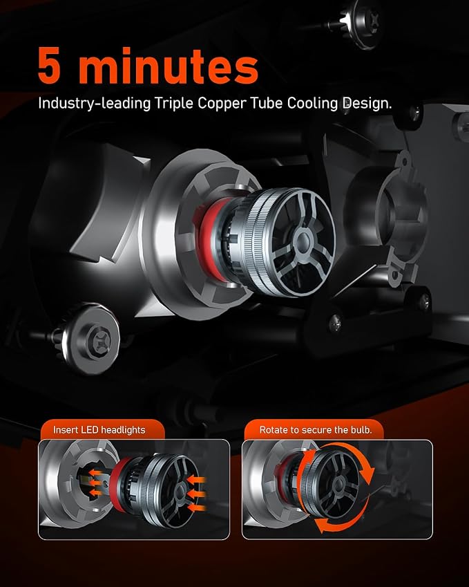 LUXSTER | Punisher 9006 HB4 LED Bulbs, 40000LM Ultra Bright, Triple Copper - Image 6