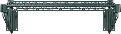14" x 24" Green Epoxy Wire Wall Mount Shelf - Image 4
