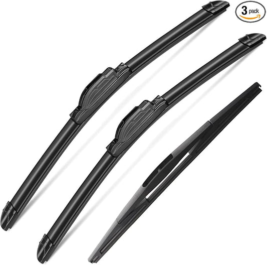 3 Wipers Set for Jeep Wrangler JL 2018 2019 2020 2021 2022 2023, Original by SCTIOANSNOemWiperBlades