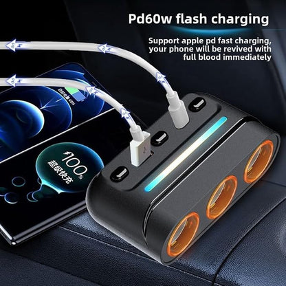 3 - in - 1 Cigarette Lighter Adapter - Image 3