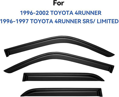Window Visors Rain Guards for 1996-2002 Toyota 4Runner, Out-Channel Window Vent - Image 2