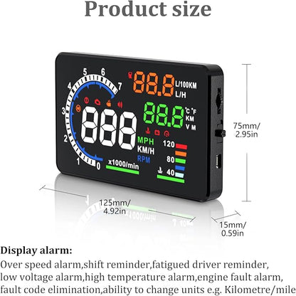 Heads Up Display for Cars, Digital Speedometer for Car A8 - Image 6