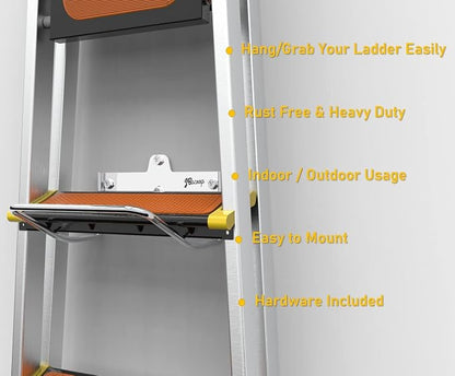 JBscoop Ladder Hanger for Garage Wall, Ladder Storage Strollers and Folding - Image 8