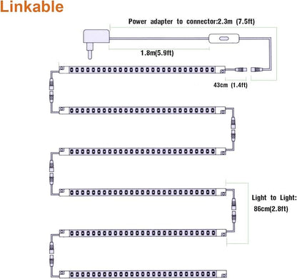 Premium LED Light Strips Kit: 6 x 12 Linkable Bars + Rocker Switch - Image 3