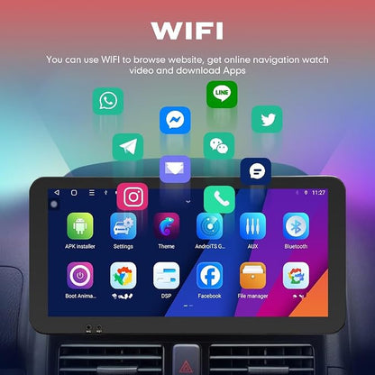 Kunfine Car CarPlay Android Auto Navigation Stereo GPS Radio Reverse Camera - Image 4