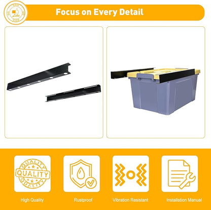 TOPOWN Overhead Garage Ceiling Bin Storage Rack, Heavy Duty Tote Slide Garage - Image 8