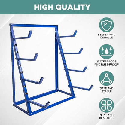 Yeeoy 4 Tier Steel Horizontal Lumber Storage Rack, Heavy Duty Pipe Organizer - Image 3