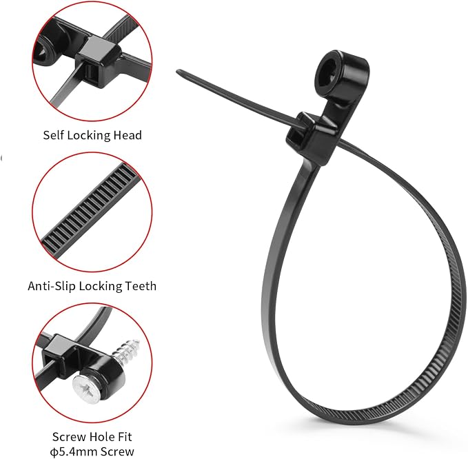 200 PCS 14 inch Black Zip Ties - Image 4