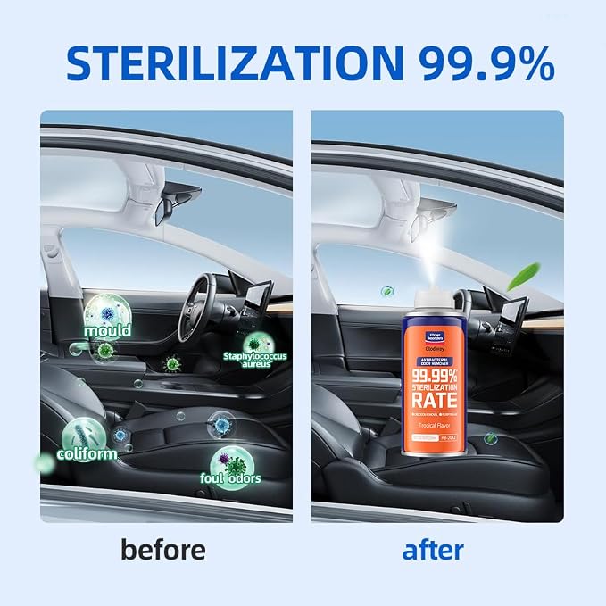 Glodway Whole Car Air Refresher Spray, Odor Eliminator Eliminates Strong - Image 3