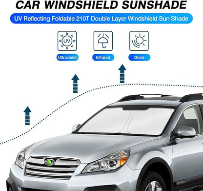 KUST Windshield Sun Shade for 2010-2014 Subaru Outback Wagon Custom Fit - Image 2