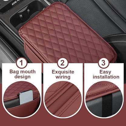 Memory Cotton Leather Car Armrest Box Pad, 2025 New Universal Style Memory - Image 4