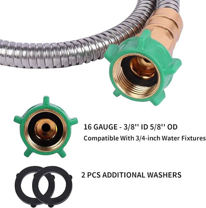 Metal Short Garden Hose 2 ft, Flexible Stainless Steel Garden Hose 2 ft - Image 2