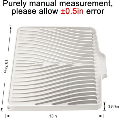 Silicone Dish Drying Mat for Kitchen Counter, Dish Drying Pad, Non-Slip Drain - Image 2