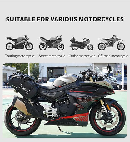 Motorcycle Saddle Bags Tail Bag, 20L Roll-top Waterproof Motor Detachable Side - Image 4