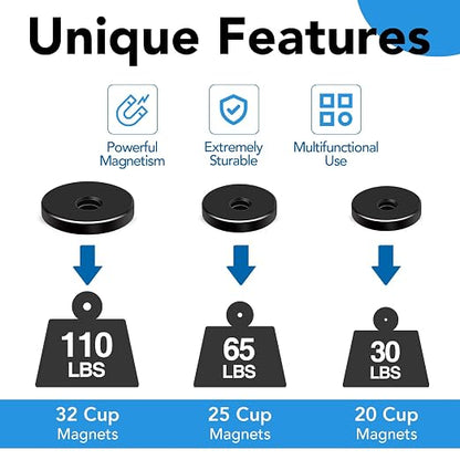 LOVIMAG Strong Neodymium Cup Magnets, 3 Sizes, Holding Tools - Image 5