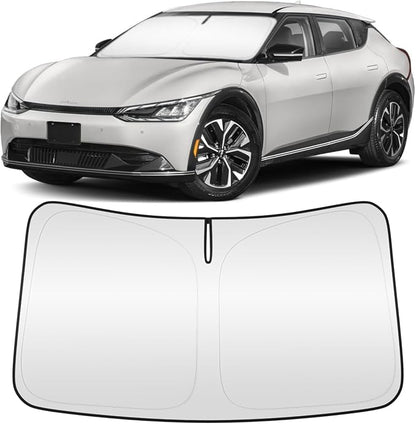 Windshield Sun Shade for Kia EV6 2022 2023 2024 2025 Custom Fit Foldable Front by ZSLTCL