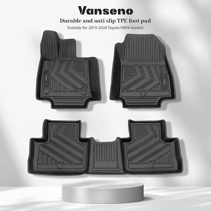 Vanseno Compatible for 2019-2025 Toyota Rav 4 Floor Mats & Cargo Liners Car - Image 2