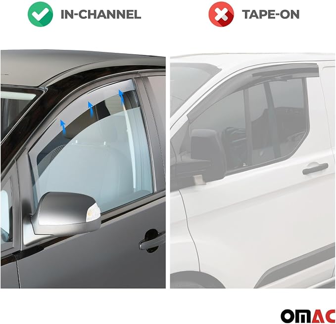 OMAC Window Visor Vent Rain Guard Deflector - Image 3