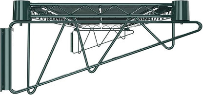 14" x 60" Green Epoxy Wire Wall Mount Shelf - Image 3