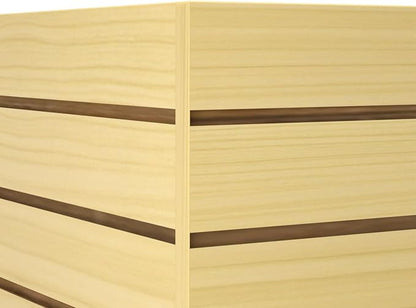 WISDOMFUR Rotating Slatwall Display Rack – 16"x16"x60" Maple Spinning Tower - Image 8