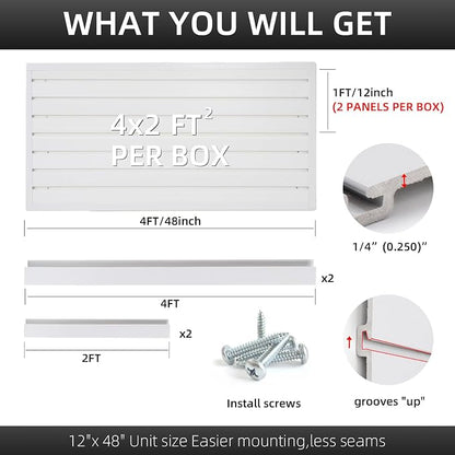 Slatwall Panel Garage Organizer, Heavy Duty Wall Mounted PVC Slat Wall Panels - Image 3