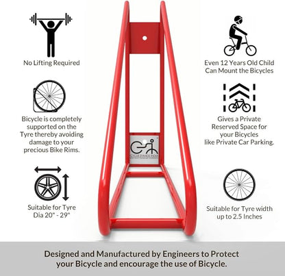 Bike Wall Mount Vertical Bike Hanger - Image 5