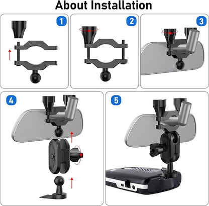 Radar Detector Mount, Rearview Mirror Stem Radar Detector Mount, - Image 4