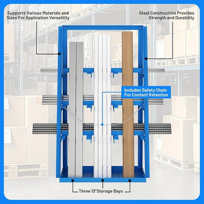 Yeeoy Steel Vertical Bar Rack, Lumber Storage Rack - Image 4