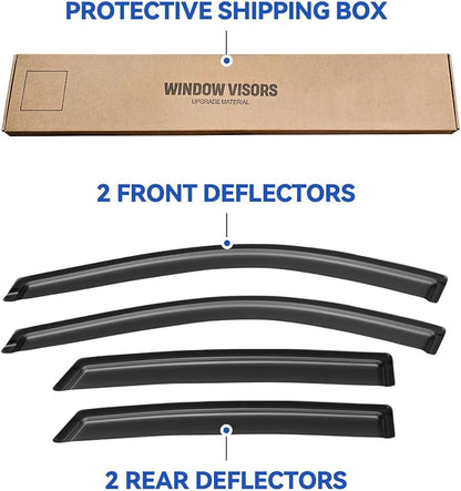 Window Visors Rain Guards for 2014-2020 Chevy Impala, Out-Channel Window Vent - Image 5