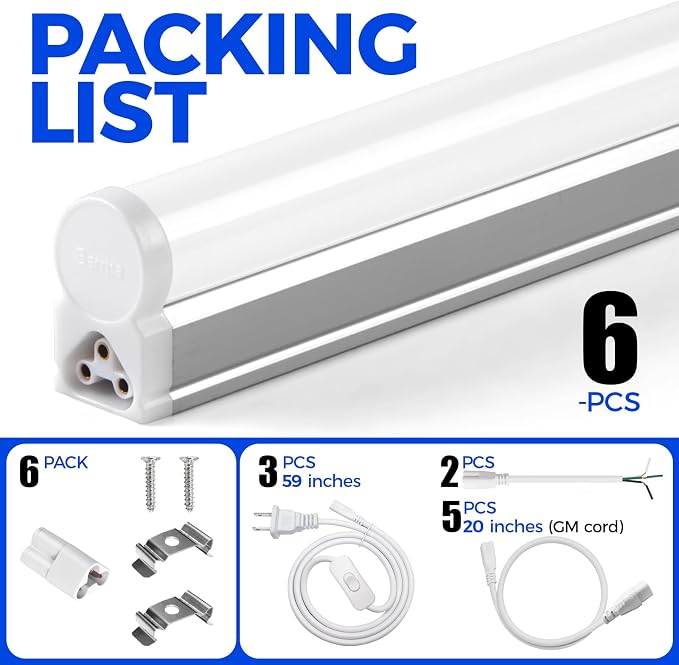 Barrina T5 LED Ceiling Light Fixtures, Corded Electric - Image 8