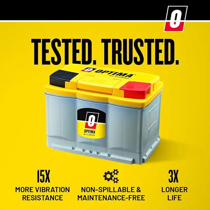OPTIMA Batteries High Performance DH7 YellowTop Dual Purpose Sealed AGM Car - Image 5