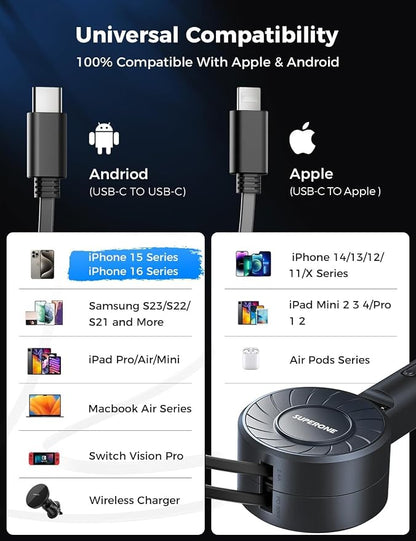 SUPERONE Retractable Car Charger - Image 5