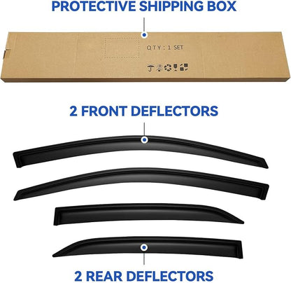 Window Visors Rain Guards for Toyota Corolla 2009-2013, Out-Channel Window Vent - Image 5