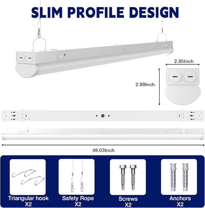 4FT LED Linear Strip Light, LED Shop Lights 40W/35W/30W Selectable, 4 Color - Image 6