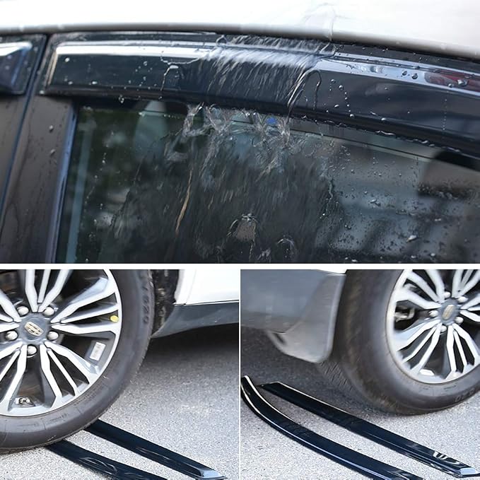 94539 Side Window Wind Deflector, Dark Smoke Window Visor fit - Image 3