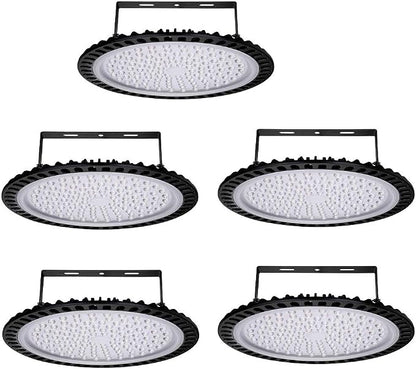 Viugreum 5 PACK 500W UFO LED High Bay Light, 50000LM 6500K Daylight White LED by Viugreum