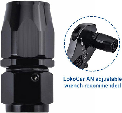 LokoCar 10AN Hose End Fitting 0° Straight Swivel - Image 5