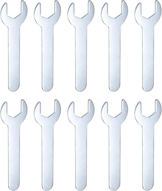 HARFINGTON 10pcs Small Wrench 16x95x2mm Metric U-Shaped Single Open Ended by HARFINGTON