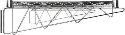 24" x 36" Chrome Wire Wall Mount Shelf - Image 4