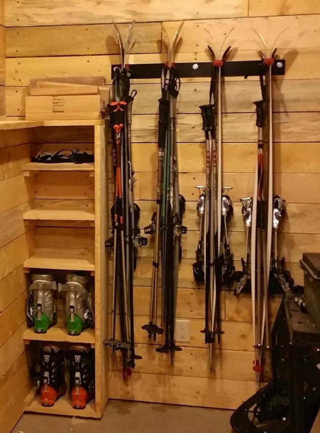 StoreYourBoard Ski Wall Storage Rack – Ski Rack Wall Mount Holds 8 Pairs - Image 7