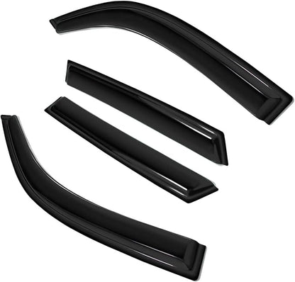 4pc Sun Rain Guards Window Visor Wind Deflector Compatible - Image 2