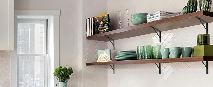 20 Pack L8 x H 6" Black Heavy Duty Shelf Brackets - Image 8