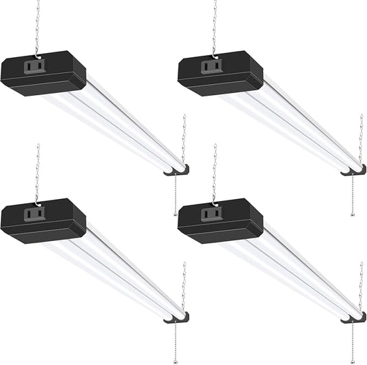 hykolity 4 Pack 4FT LED Shop Light, Linkable Utility Shop Lights, 5000K by hykolity