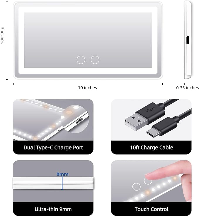 Car Sun Visor Vanity Mirror, - Image 5