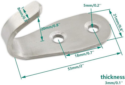 Stainless Steel Coat Hooks - Image 2