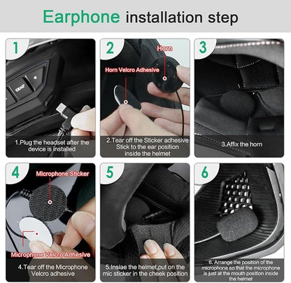 Motorcycle Bluetooth intercom MS20 2000m Helmet Intercom, 20 Riders Motorcycle - Image 5