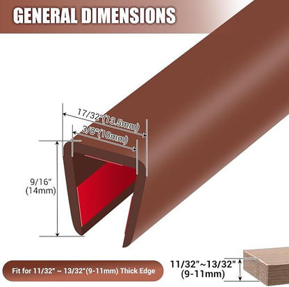 Rubber Edge Trim, Flexible Edge Banding, 3/8" U Channel Edge Protector - Image 2