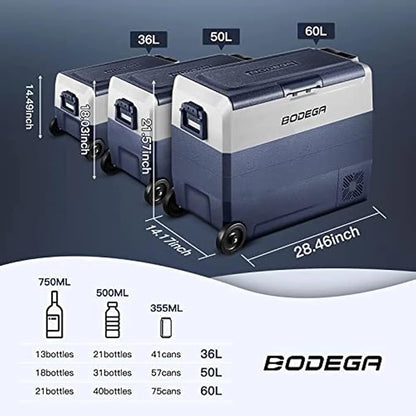 BODEGACOOLER 12 Volt Portable Refrigerator, 38 Quart Car Fridge APP Control - Image 8