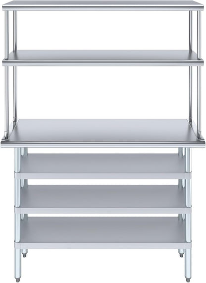 Amgood 14" x 48" Stainless Steel Work Table - Image 2
