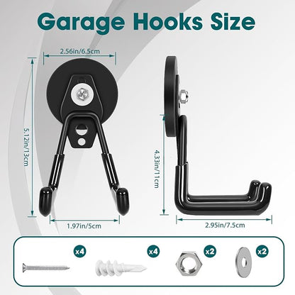 2 Pcs Storage Utility Magnets Hanging Hook - Image 2